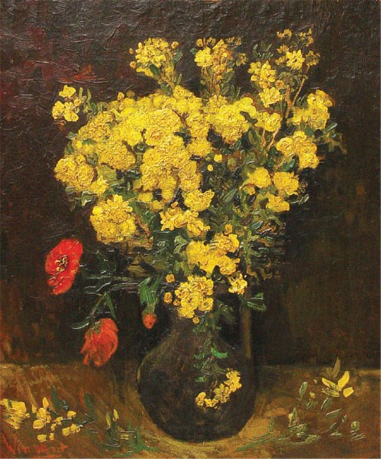 Vase With Viscaria Van Gogh Oil Painting